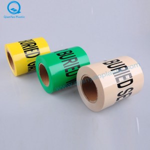 DANGER/CAUTION Buried Main Below Non-Detectable Warning Tape; Cable/Fiber Non-Detectable Warning Tape